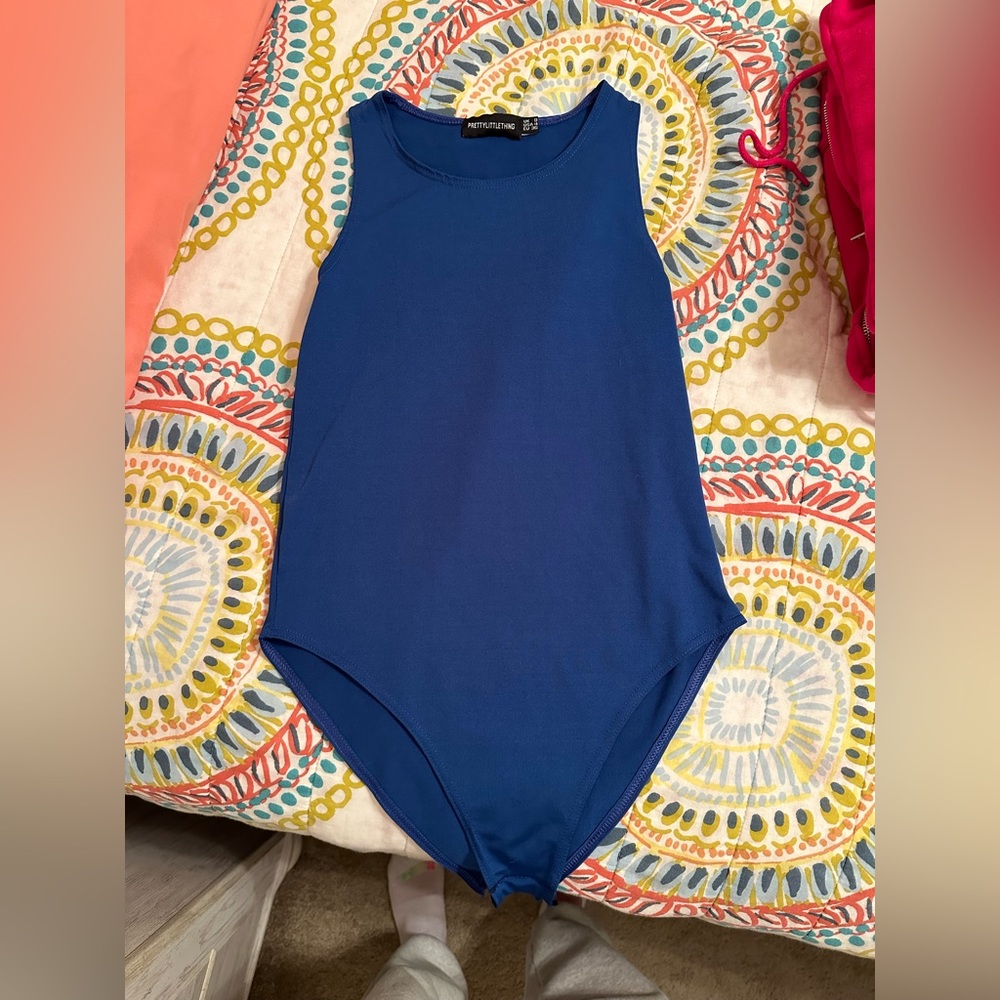 Royal blue bodysuit from Pretty Little Thing